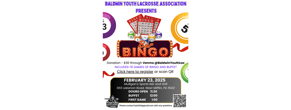 BYLA Bar Bingo - February 23rd